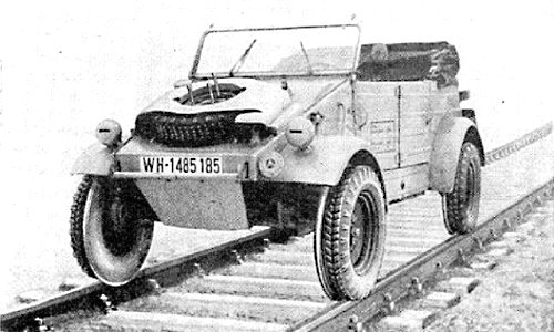 VW Schwimmwagen, Rьstsдtze fur schienengдngig