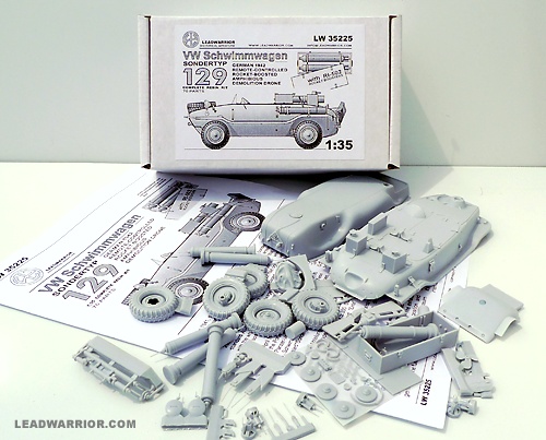 VW Schwimmwagen Sondertyp 129, 1/35 Leadwarrior Model Kit